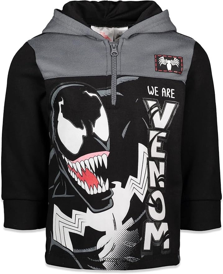 Marvel Avengers Spider-Man Fleece Half Zip Hoodie Toddler to Big Kid Sizes (2T - 18-20)