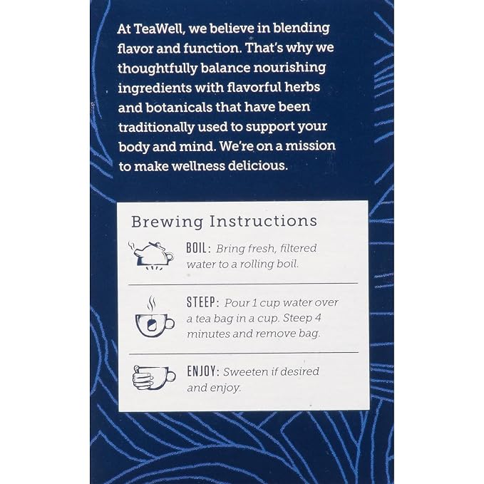 Celestial Seasonings TeaWell Herbal Tea, Lemon Ginger, Caffeine Free Organic Wellness Tea, 12 Tea Bags (Pack of 2)