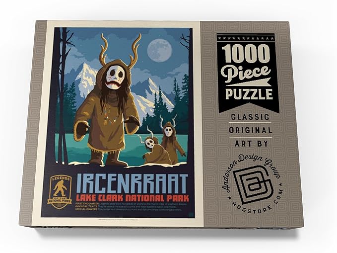 MyPuzzle Legends of The National Parks: Lake Clark's Ircenrraat - Premium 1000 Piece Jigsaw Puzzle for Adults
