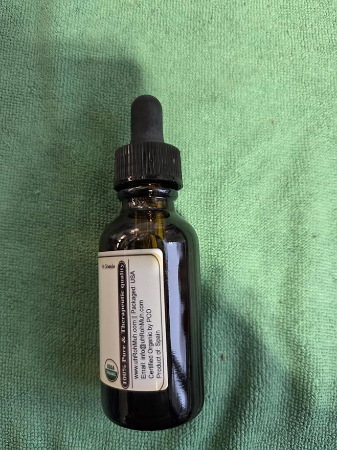 Organic Rosemary Essential Oil Chemotype Cineole | 100% Pure Steam Distilled Rosemary Oil | Fresh Herbaceous Aroma for Diffuser Aromatherapy, Massage Blends & DIY Recipes | Spain - 1 Fl Oz