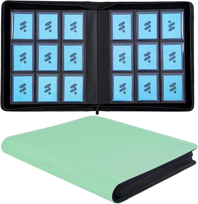 Top Loader Binder, Holds 324 Top Loaders,9 Pocket Top Loader Binders for 3" x 4" Rigid Cards,Top Loader Card Binder for Hard Plastic Top Loader