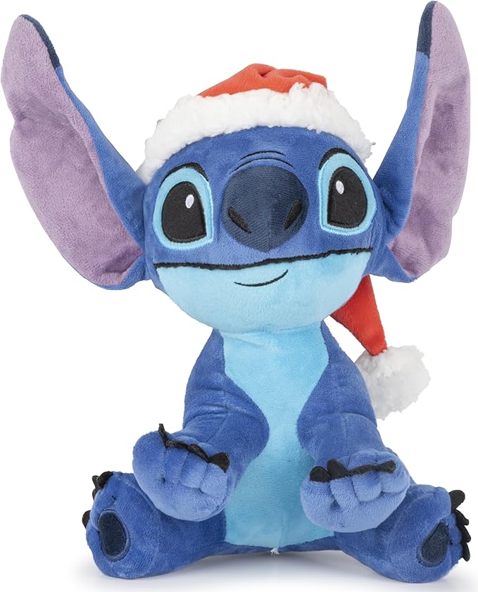 Jay Franco Kids Christmas Hugger Set – 12" Plush Pillow Buddy & 46" x 60" Fleece Throw Blanket, Ultra-Soft Bedding & Travel Set, Holiday Bedroom & Couch Décor, Blue - Stitch