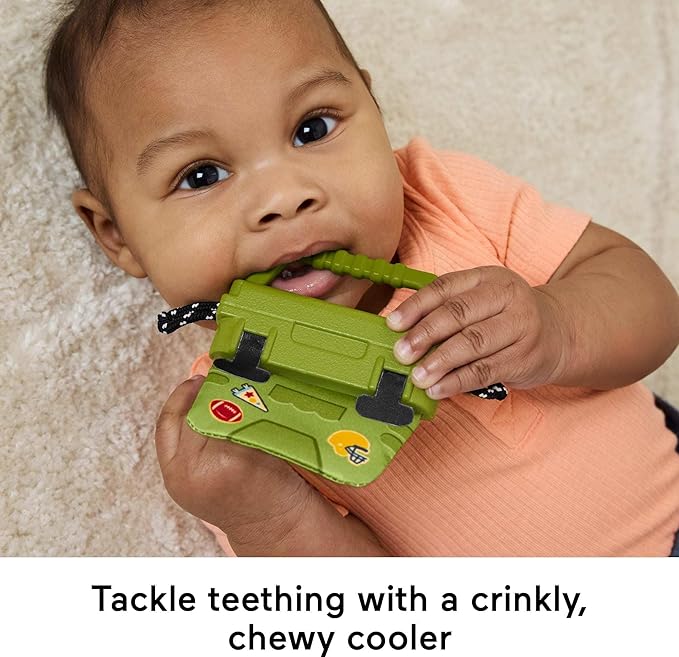 Fisher-Price Baby Toys Mini Me Moments Tiny Tailgater Set, 6 Sports-Themed Sensory Activities for Newborns Ages 3+ Months