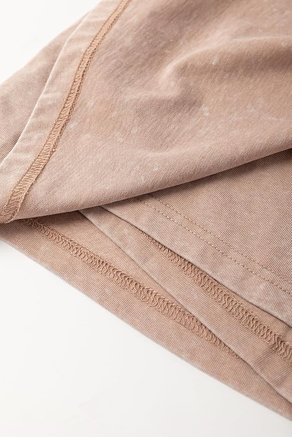 Women 2pc Mineral Wash Athletic Lounge Tank Skirt Set | Soft mineral wash cotton,Breathable.Relaxed lined split skirt.Ideal for travel,lounge,gym,workout casual daily wear