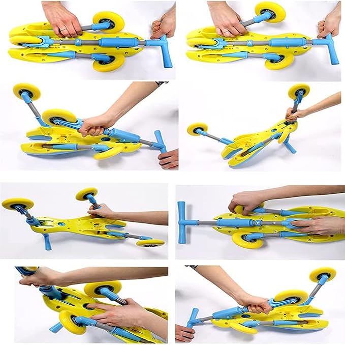 MEKBOK Fly Bike Foldable Indoor/Outdoor Toddlers Glide Tricycle - Blue