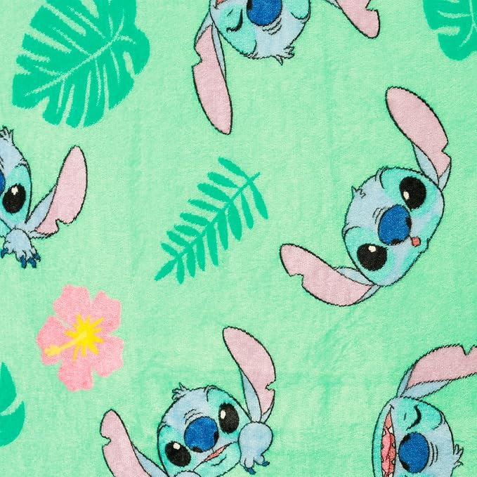 Disney Lilo and Stitch Fleece Blanket Set - Bundle with Silk Touch Stitch Throw Blanket Plus Stickers, More | Stitch Blanket for Girls (Size 40" x 50")