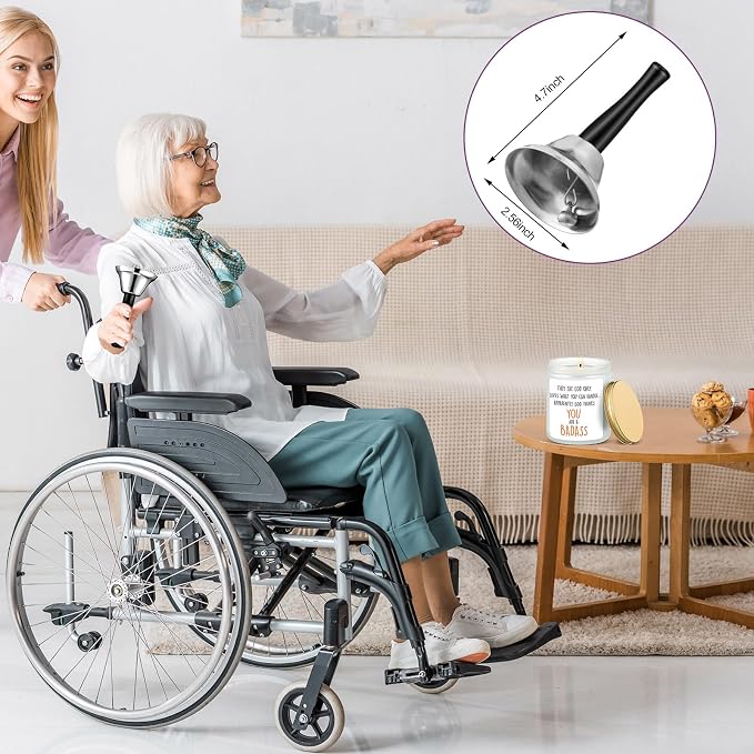 Nuanchu Funny Get Well Gifts Surgery Recovery Gifts Include Hand Call Bell and Lavender Scented Candle for Chemo Patients