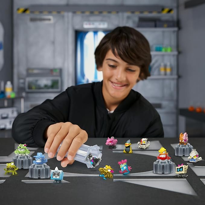 MRBEAST LAB Swarms Series 3, Hyper Fusion Series, 14 Pack Collectible Micro Beasts, 14 Collectible Stickers & 4 Fusion Caps to Build Out Your Own Milk Bones