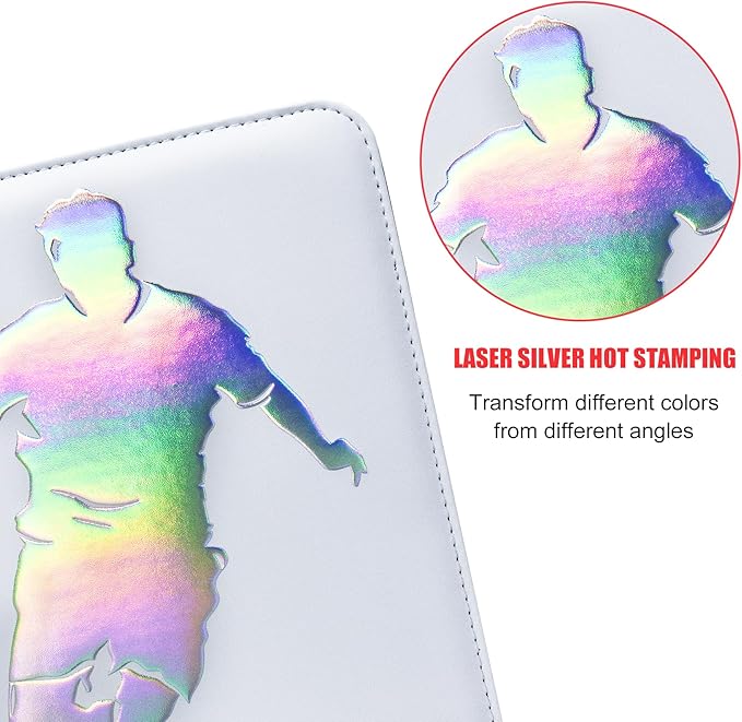 900 Pockets Soccer Card Binder, Portable Waterproof Storage Card Album with Removable Sleeves for Sports Soccer Cards 2025 2026 Collectors