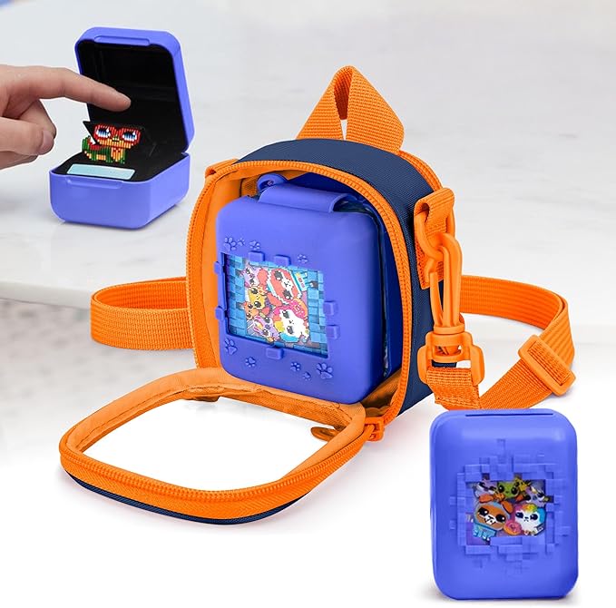 Carrying Case Compatible with Bitzee Interactive Toy Digital Pet, Portable Bag with Shoulder Strap for Virtual Electronic Pet Accessories,Blue (Bag only) Patented Design