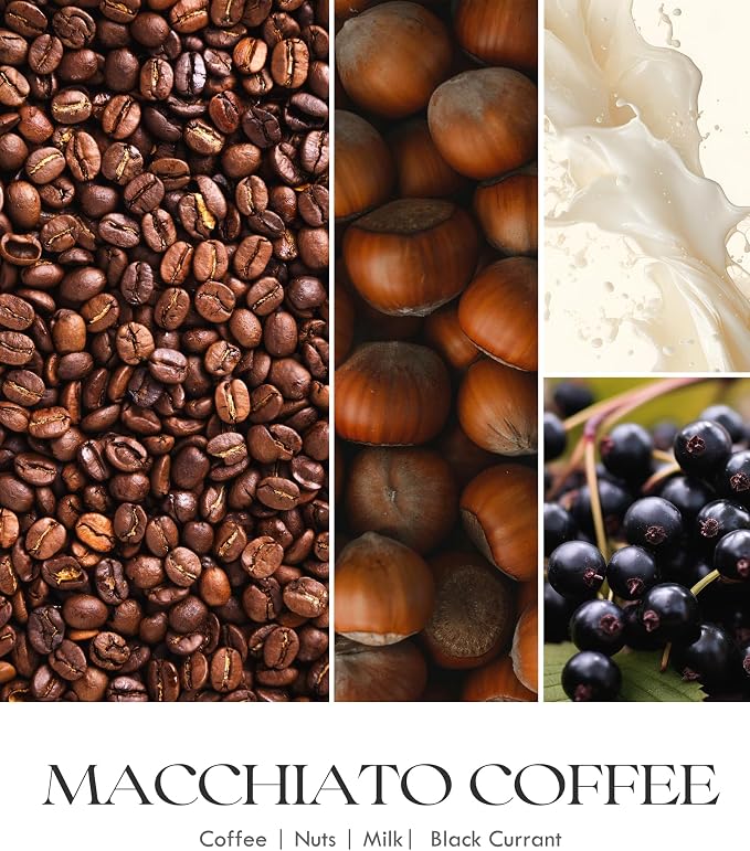 AOOVOO Macchiato Coffee Scented Candles for Women - Aromatherapy Candle with Crystals Inside, 10oz, 60H Burning Time, Soy Candles for Home Scented, Birthday Gifts Valentines Day Candle for Women Mom