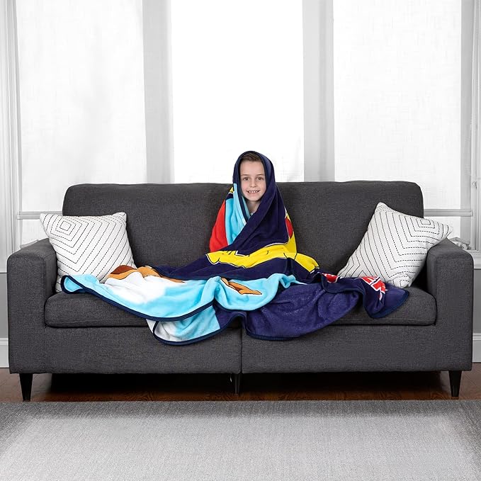 Franco Kids Bedding Super Soft Plush Micro Raschel Blanket, 62 in x 90 in, Pokemon - Design may vary