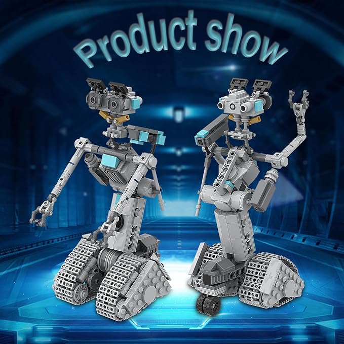 Johnny 5 Robot Building Toys,Movie Short Open Circuit Figures Robot Model Building Kit,Decoration Building Bricks Set for Adults Children(368 PCS)