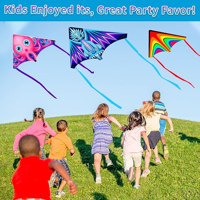 YongnKids 6 Pack/ 20 Pack Mini Kite for Boys Girls Age 3-5 4-8, Finger Launcher Kites Easy to Fly Ejection Flying Toys Kite for Kids Teens Ages Beach Park Backyard Outdoor Sports