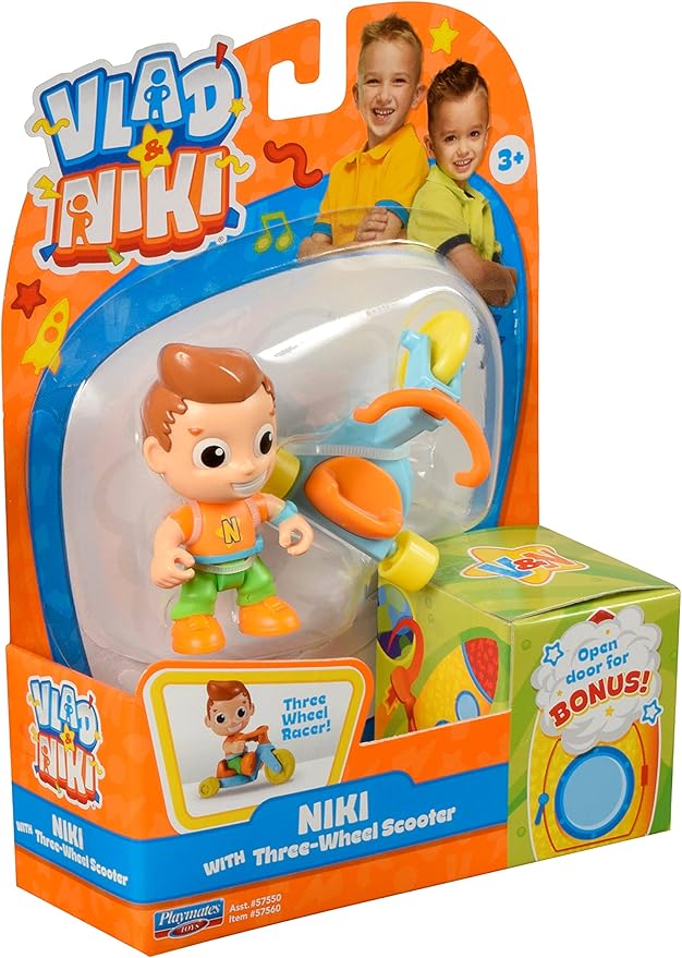 BANDAI Vlad & Niki Play Action Figure - Everyday Niki- Articulated Action Figurine with Accessories, Multicolor, P57560