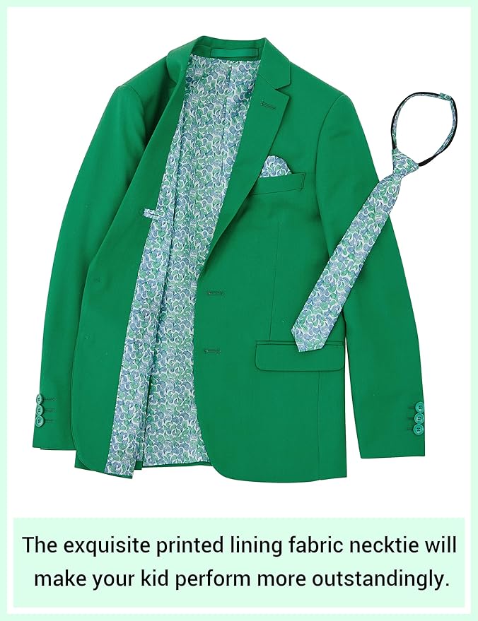 Happy Dolphin Boys Suit Set Modern Fit Kids Suits Adjustable Waist Boys Wedding Outfit for Boy Communion Suits for Boys