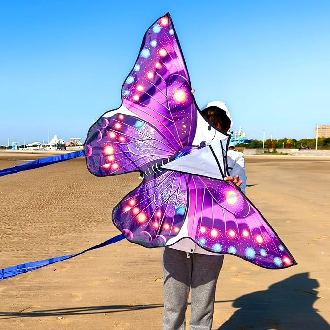 Mint's Colorful Life Butterfly Kite for Kids & Adults Easy to Fly, Large Single Line Kites with 300ft String Kite Handle