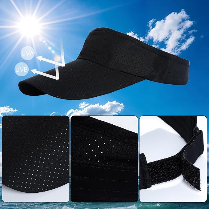 choyaxo 3pcs Sun Visor Hats UV Protection Beach Hats Golf Caps for Men Women Summer Beach Pool Sports Golf