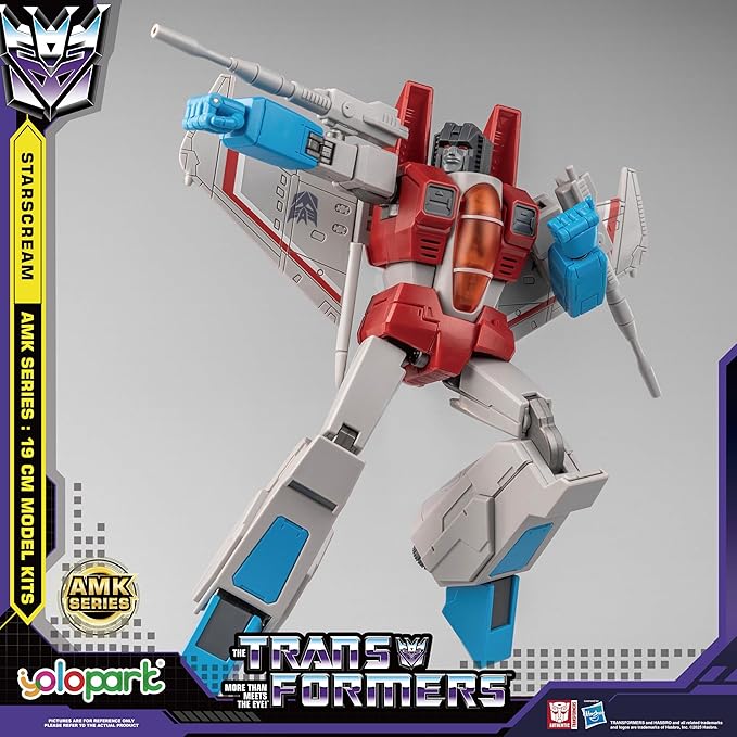 YOLOPARK Starscream Transformer Toys,AMK Series Transformers G1 Action Figures,7.48 Inch Highly Articulated Transformers Decepticon Toys for Adults Boys Girls,No Converting