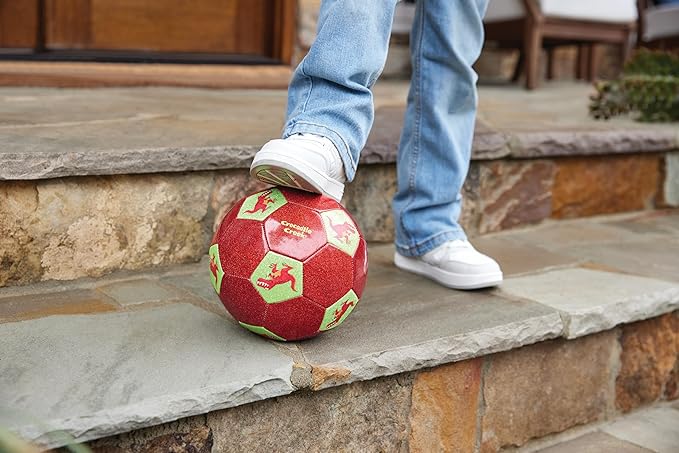 Crocodile Creek Soccer Ball - Inflatable Rubber Ball for Kids Ages 4 and Up - for Indoor and Outdoor Sports - PVC-Free