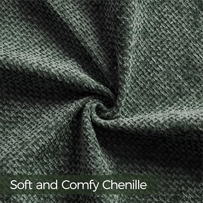 a moment Christmas Dark Green Chenille Throw Pillow Covers 20x20 Inch Pack of 2 Modern Decorative Throw Pillow Covers Farmhouse Cross Covers Home Decor for Sofa Bedroom Living Room