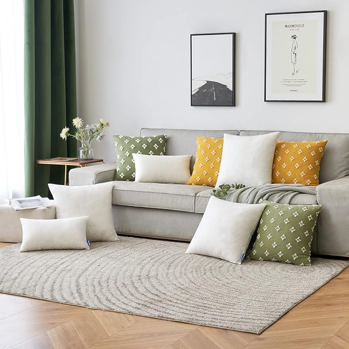 MIULEE Pillow Insert 16x36 Inch Decorative Rectangle Throw Pillow Inserts | Premium Fluffy Pillow Forms Sham Stuffer for Sofa Couch Living Room