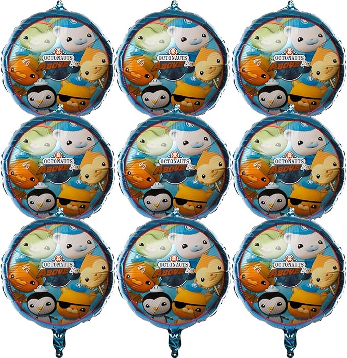 Octonauts Foil Balloon Set: Pack of 5 Shimmering Balloons - Perfect for Kids' Birthdays, Ocean-themed Parties, and Special Celebrations