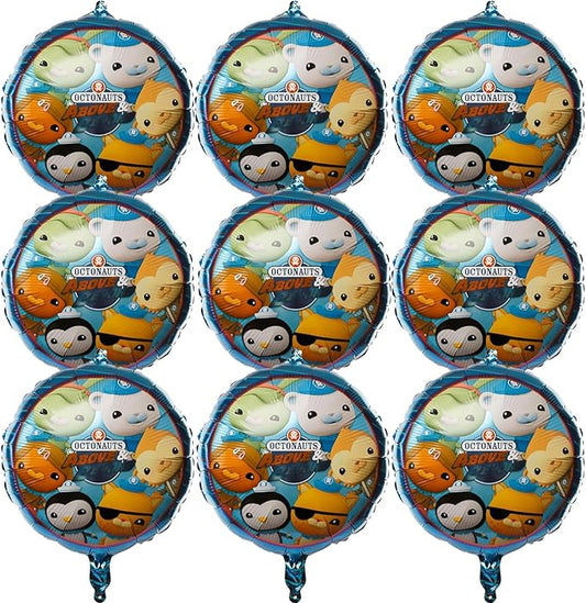 Octonauts Foil Balloon Set: Pack of 5 Shimmering Balloons - Perfect for Kids' Birthdays, Ocean-themed Parties, and Special Celebrations