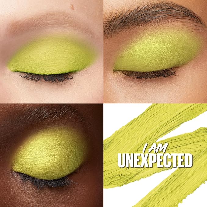 MAYBELLINE Color Tattoo Longwear Multi-Use Eye Shadow Stix, All-In-One Eye Makeup for Up to 24HR Wear, I am Unexpected (Lime Green Matte), 1 Count