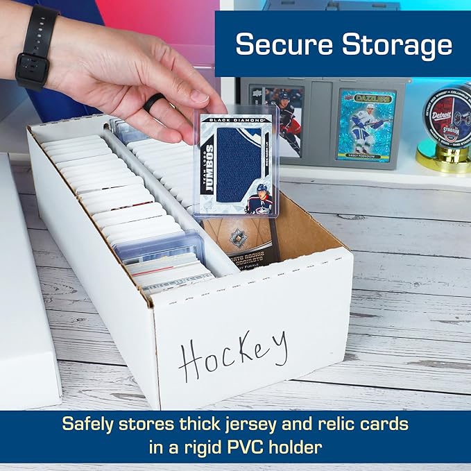 BCW Thick Card Topload Holder | Holds Relic, Patch, and Jersey Cards | Protective Card Sleeves for Collectibles and Trading Cards | Protective Rigid Plastic Display Card Holder (168 pt. / 4.25 MM)