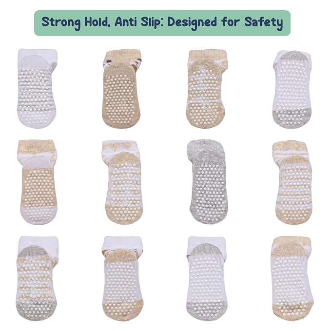 Mother's Choice Organic Cotton Baby Socks 6-12 Months - 12 pairs Soft and Cozy Baby Sock, Gentle Newborn Socks, Ideal Baby Gift, Infant Footwear for Everyday Comfort and Little Ones’ Feet