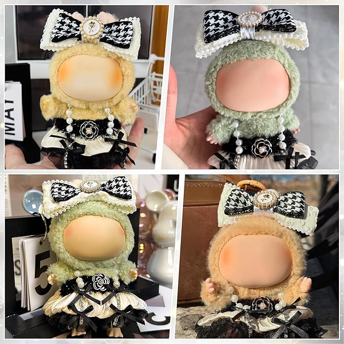 Clothes Fit for 17CM Doll, Fashion Doll Clothes Outfit Set Cute Theme Designer Toys Dress Accessories for Collector Fans Display (Black Parisian)