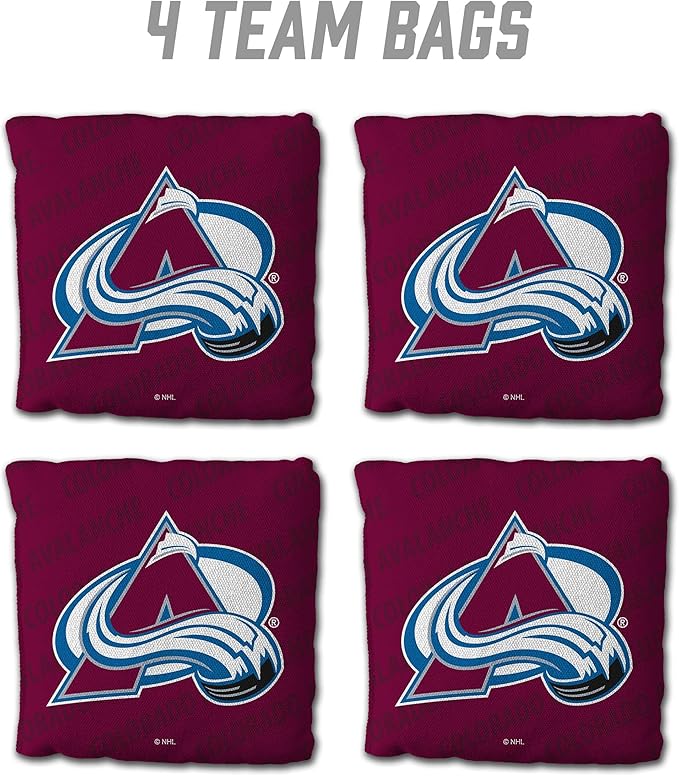 YouTheFan Officially-Licensed NHL Set of 4 Cornhole Bags - All Weather Regulation 6” x 6” Size - 16oz Weight - Designed in USA