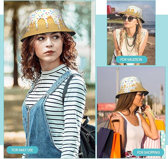 Bucket Hats Fashion Sun Cap Packable Outdoor Fisherman Hat for Women and Men