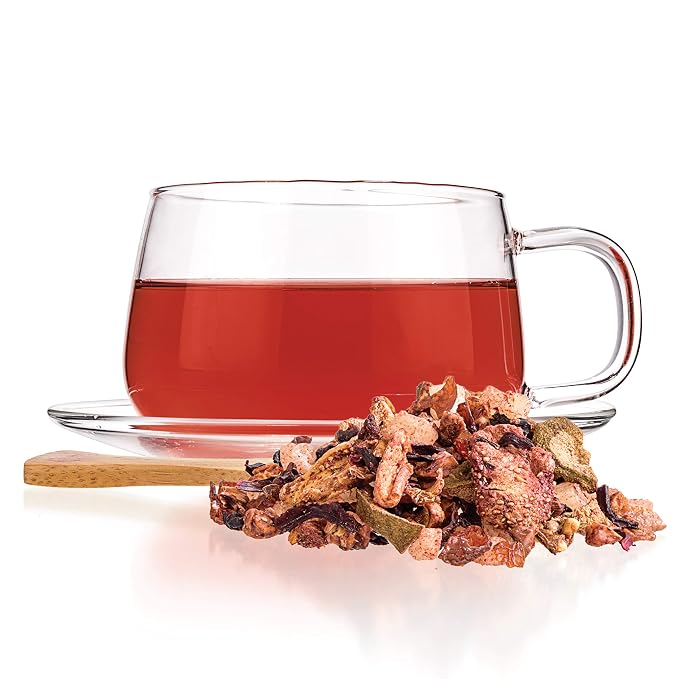 Tealyra - Aloha Hawaii - Pineapple - Hibiscus - Guava - Strawberry - Herbal Fruity Loose Leaf Tea - Hot or Iced - Caffeine Free - 112g (4-ounce)