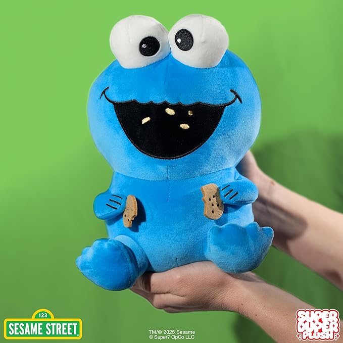 Super7 Sesame Street Super Duper Plush Wave 01 - Cookie Monster Plush Stuffed Toy