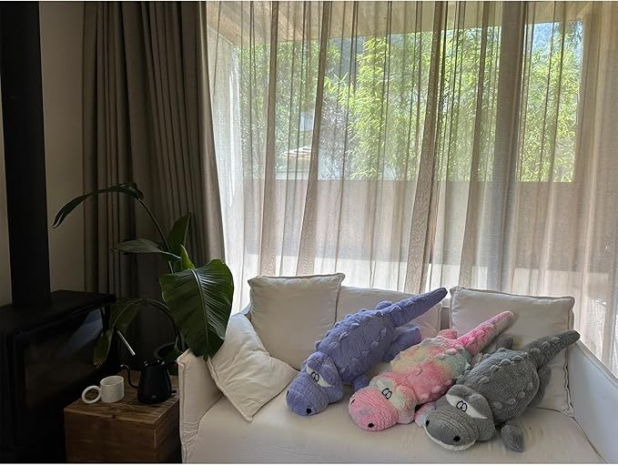 Hofun4U Alligator Plush Pillow, 67 inch Alligator Stuffed Animal, Home Decoration Christmas Valentine’s Birthday Gift for Boys Girls Adults Kids (Grey)