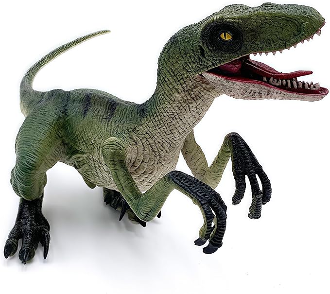 Gemini&Genius Velociraptor Dinosaur Toy for Kids, Realistic Velociraptor Dino, Detail Raptor Action Figure, Gift and Dinos World Collection Toy for Kids
