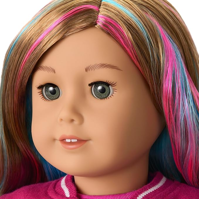 American Girl, Truly Me 18-inch Doll #101 with Gray Eyes, Wavy Caramel Hair, Light-to-Medium Skin, for Ages 6+