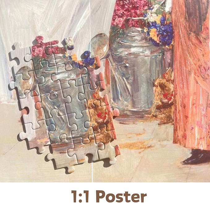Art Jigsaw Puzzles for Adults 1000 Pieces, Fun Puzzle Jigsaw Puzzle for Family Party for Birthday Holiday (at The Florist)