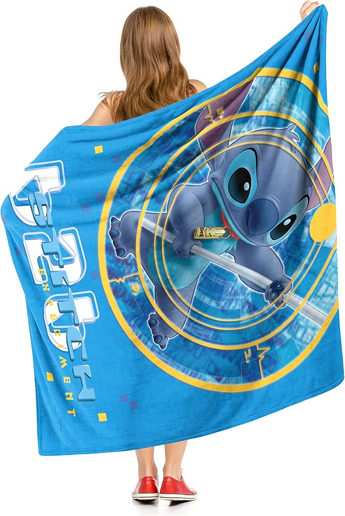Northwest Lilo and Stitch Silk Touch Throw Blanket, 50" x 60", Stitch Experiment
