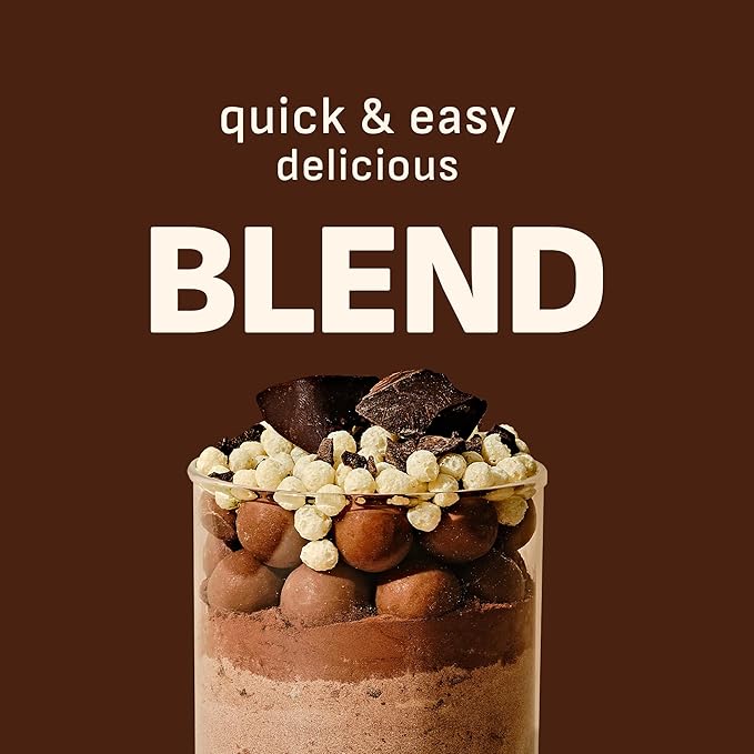 Flimeal Chocolate Protein Shake, With Crunchy Protein Balls, Protein Smoothie Powder - 22g Protein, Low Sugar, Keto-Friendly Meal Replacement Shake, 22.22oz, 14 Servings, 14 Servings (1 X 22.22oz)