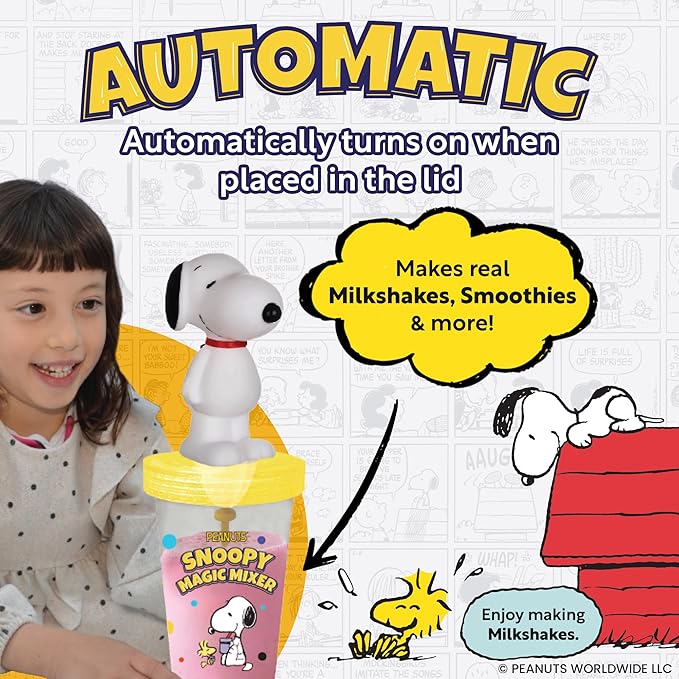 Preschool Drink Mixer for Kids Ages 3+ – Real Working Milkshake & Smoothie Maker | Safe No-Blade Kitchen Toy with Mixing Cup & Straw | Montessori Tool for Toddlers | Mix Chocolate Milk, Juice & More