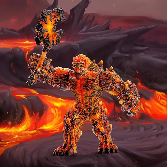 Schleich Eldrador Creatures Mythical Monster - Posable Lava Golem Fantasy Action Figure, Highly Durable, for Boys and Girls Ages 7+