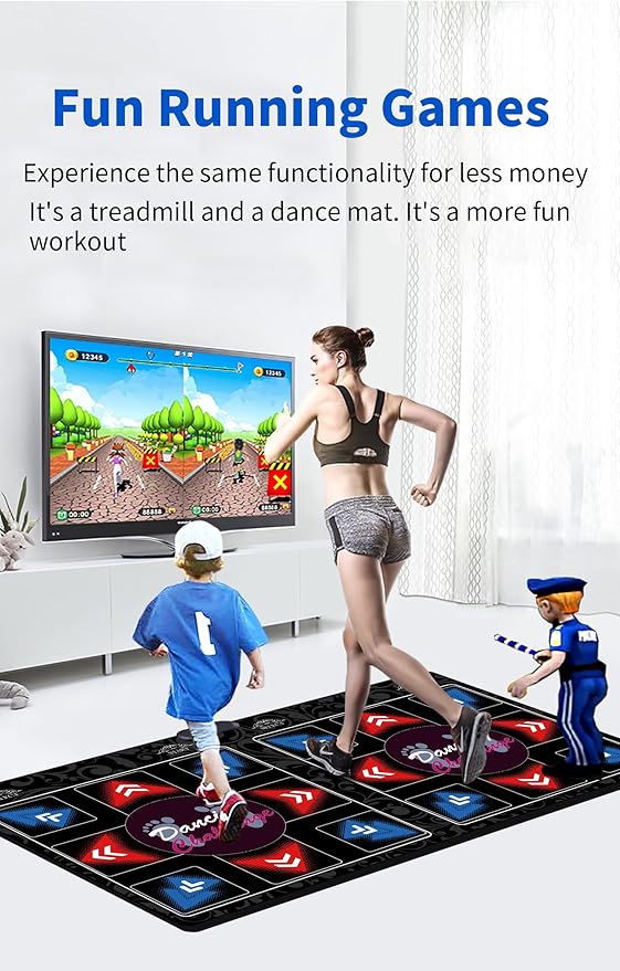 WuZhuangYuan Music Dance Mat for Kids & Adults,Ideal for Fitness Dance Games,899 Games,64GB Memory Card,75 Music Videos,650 Songs.for TV use,Made of Premium Flannel,a Luxurious Gift for Children