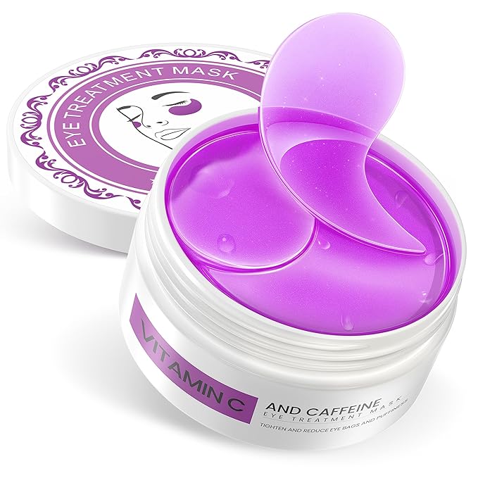 NAZANO Under Eye Patches - 60 Pack for Puffy Eyes, Dark Circles, Bags & Wrinkles with Hydrolyzed Collagen & Hyaluronic Acid - Eye Care Pads for Daily Skincare (Purple)