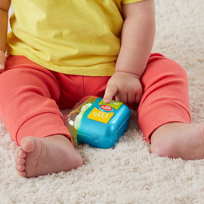 Fisher-Price Laugh & Awaken My First Earphone Toy for Toddlers with Music and Lights, from 6 Months, Multilingual Version, HWY45