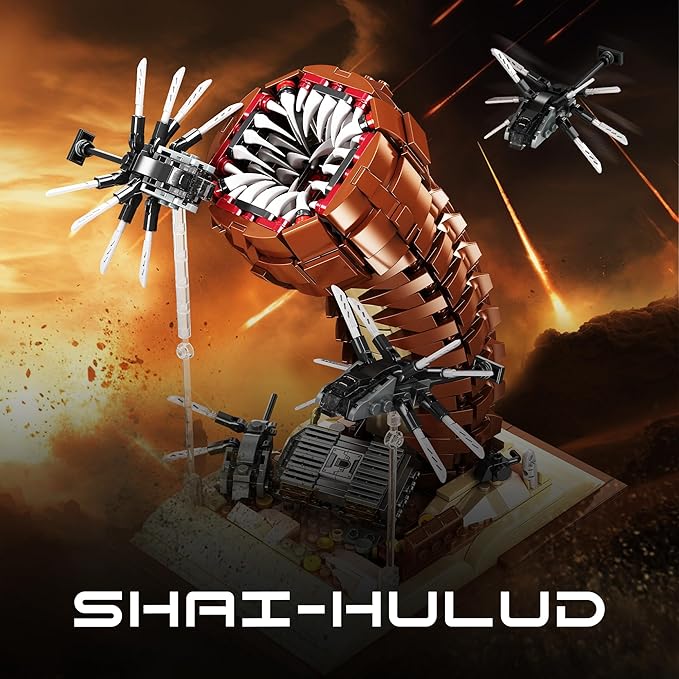 Sandworm Monster Building Blocks for Adults, Equipped with Suspended Ornithopter Building Set for Boy 8-12, Classic Movie Construction Building Blocks Toy for Movie Fans, 1688Pcs