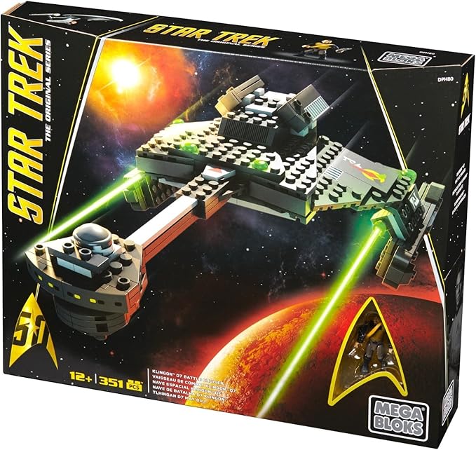 Mega Bloks Star Trek Klingon D7 Battle Cruiser Collector Construction Set