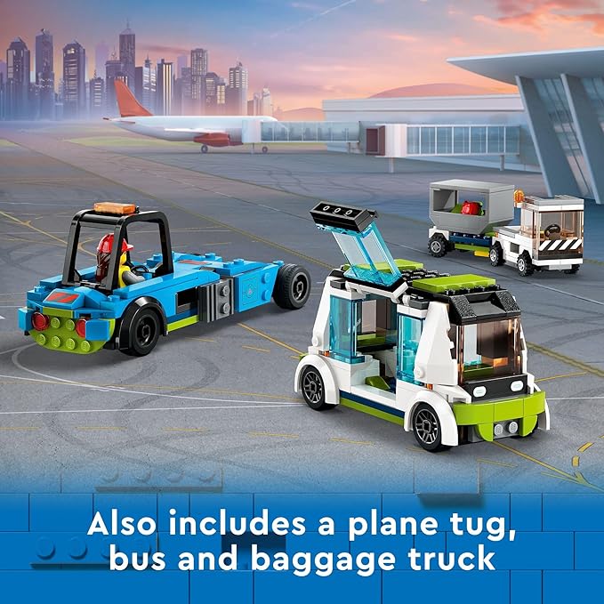 LEGO City Passenger Airplane Toy - Building Set for Boys & Girls, Ages 7+ - Educational Gift for Kids - W/Buildable Vehicle Toys & 9 Minifigures - 60367